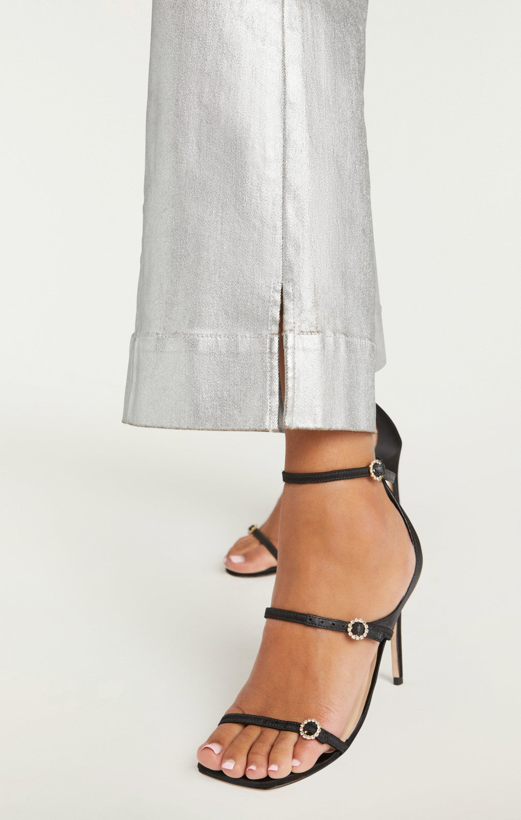 Textured Foil Benji Pant Silver