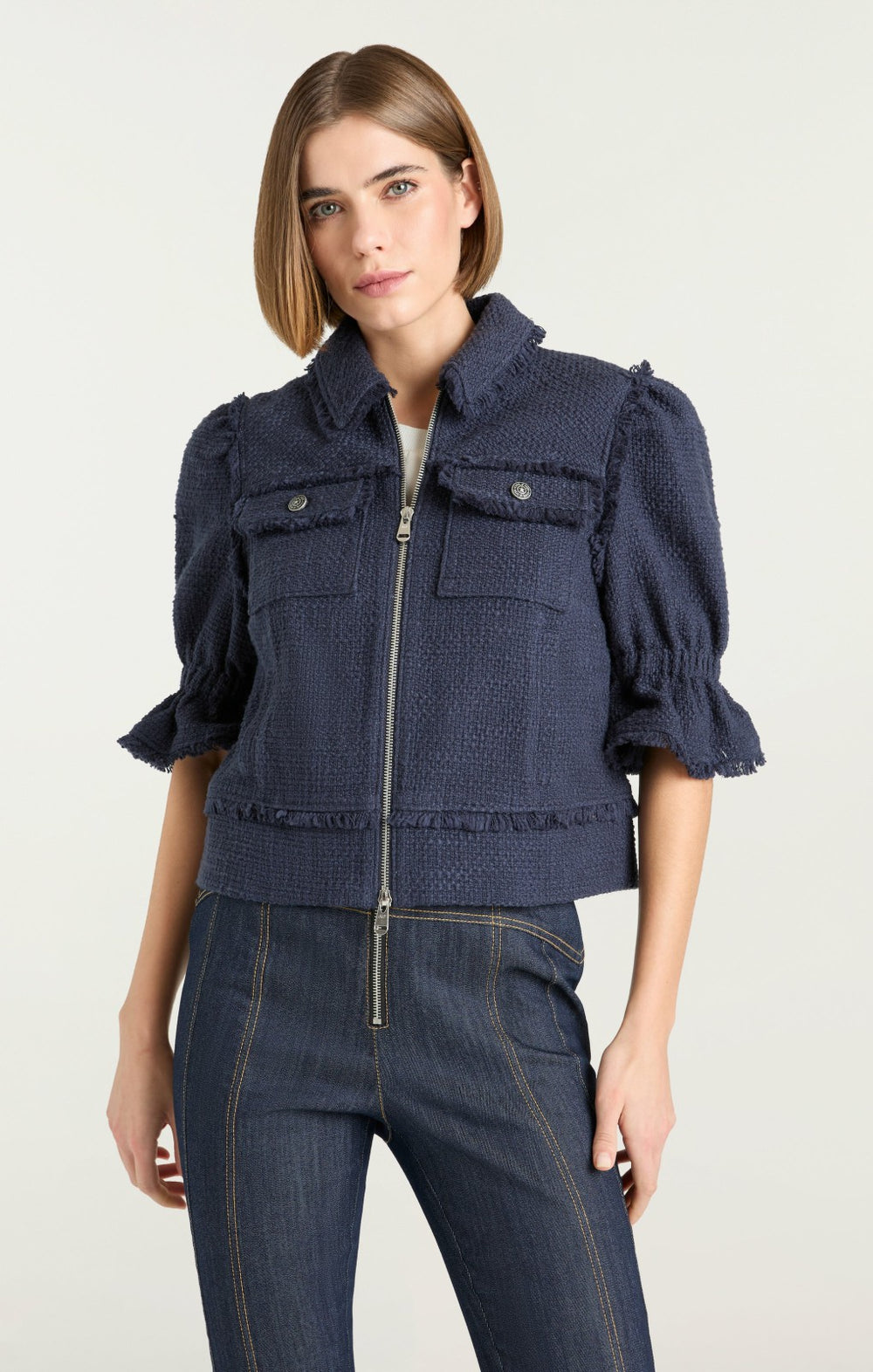 Boucle Holly Jacket Navy