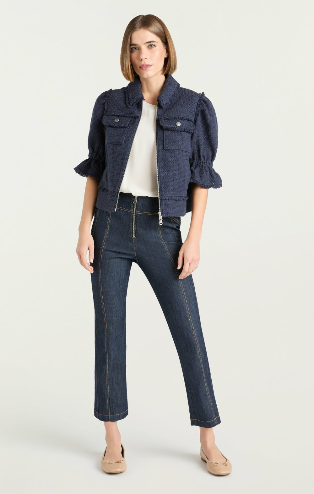 Boucle Holly Jacket Navy
