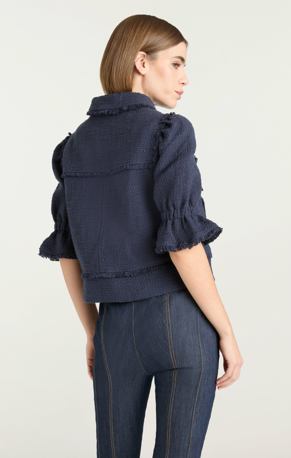 Boucle Holly Jacket Navy