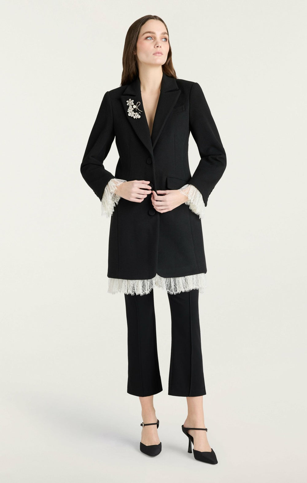 Roxie Coat Black/Ivory