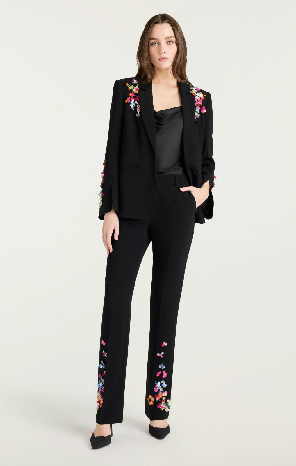 Paillette Vines Kerry Pant Black/Multi