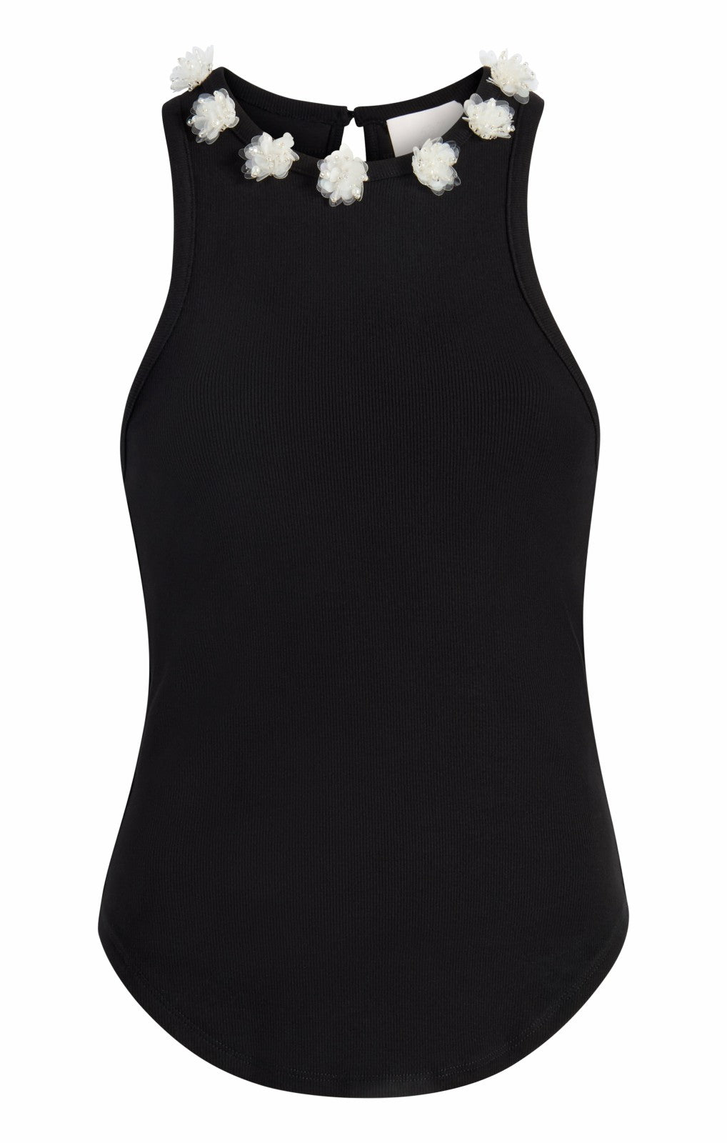 Sequin Dot Lizzie Tank Black/Clear