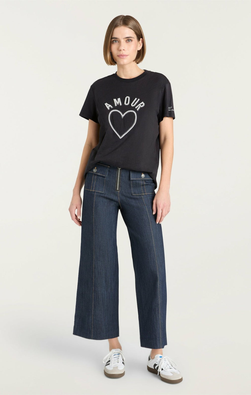 Pearl Amour Tee Black/White