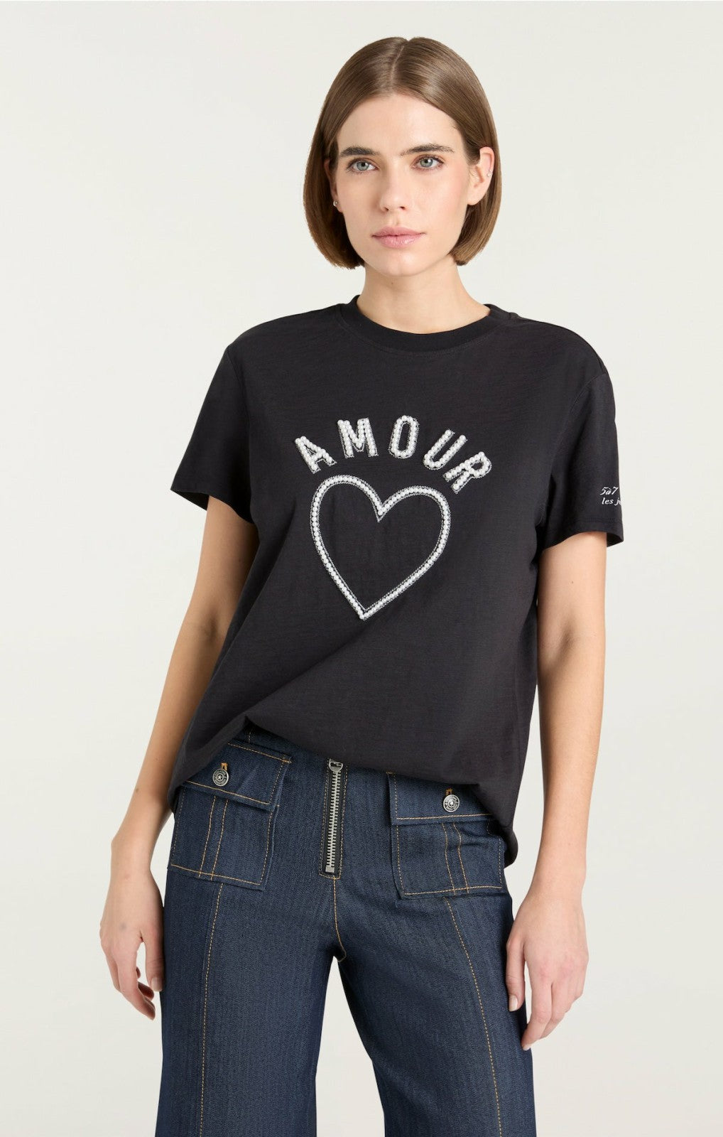 Pearl Amour Tee Black/White