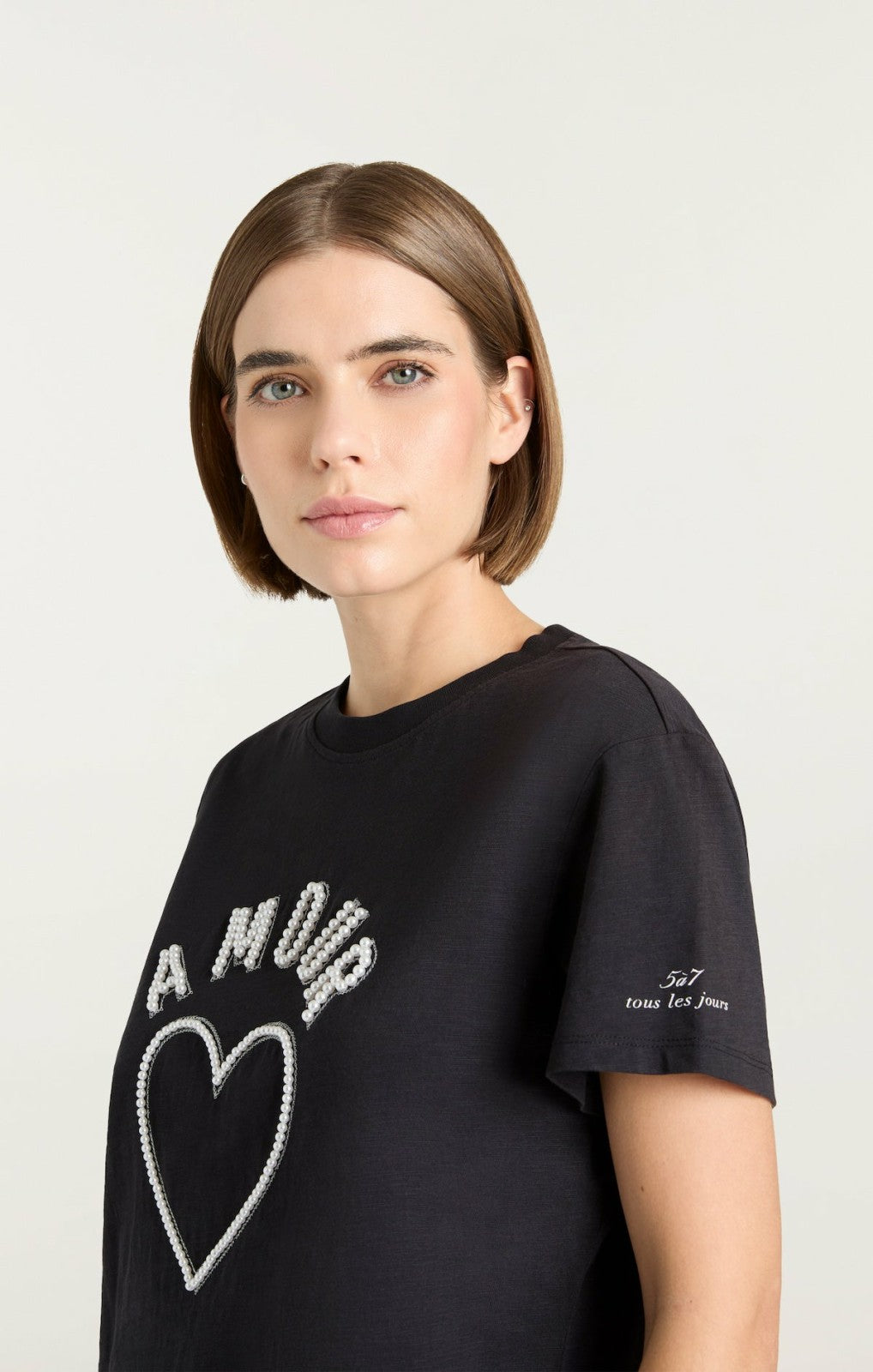 Pearl Amour Tee Black/White
