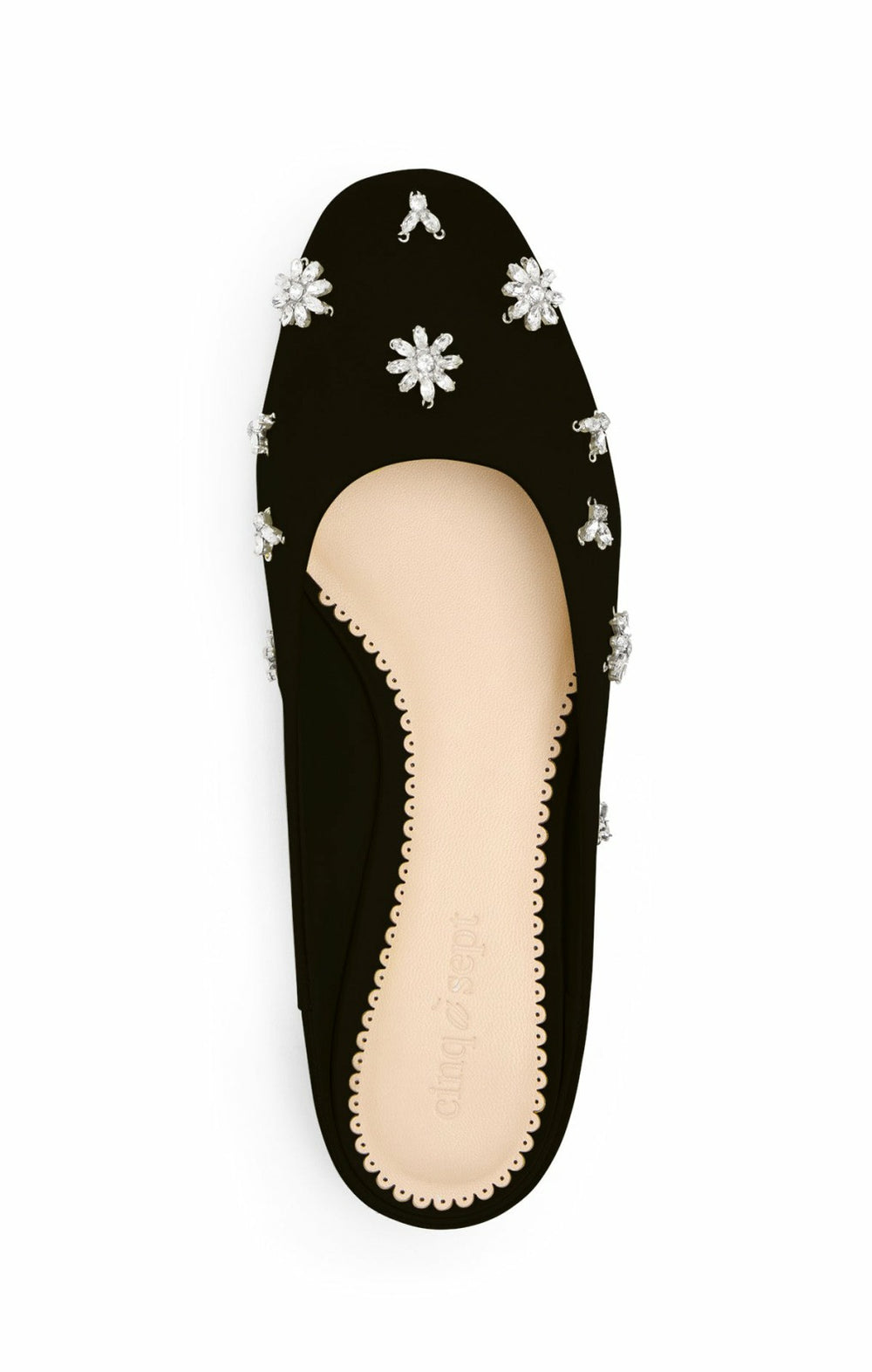 Callie Satin Mule Black/Clear