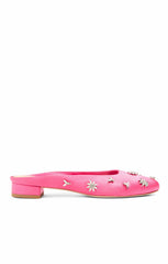 Callie Satin Mule Calla Lily/Clear