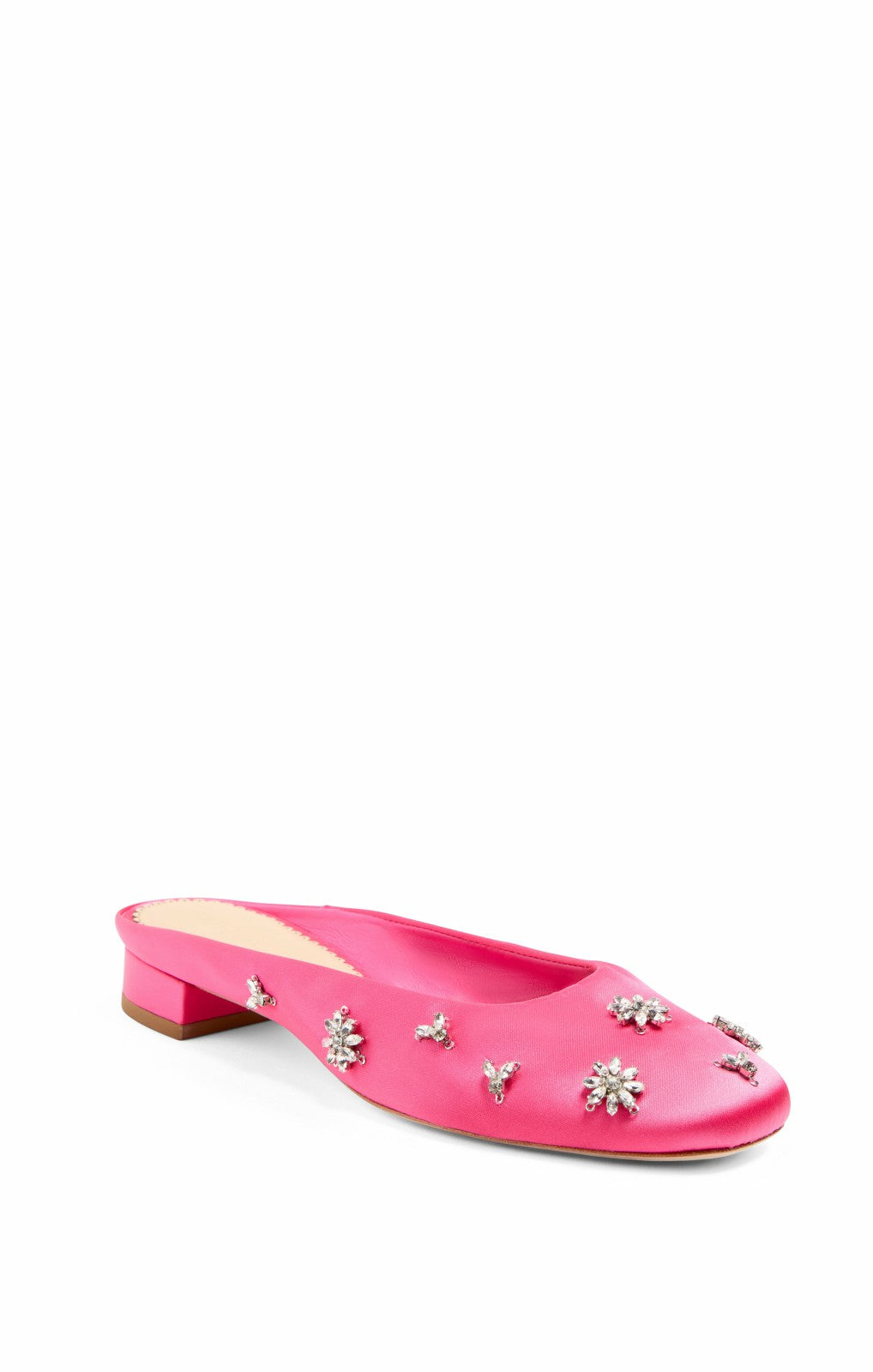Callie Satin Mule Calla Lily/Clear