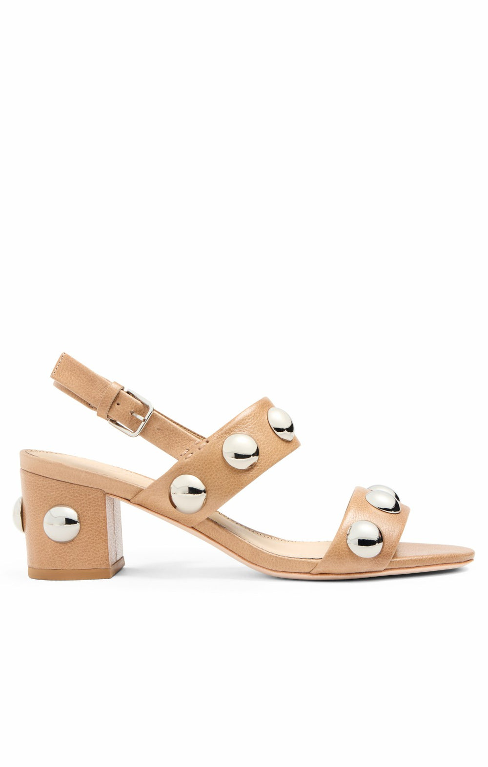 Gemma Studded Block Heel Sandal Brown Sugar
