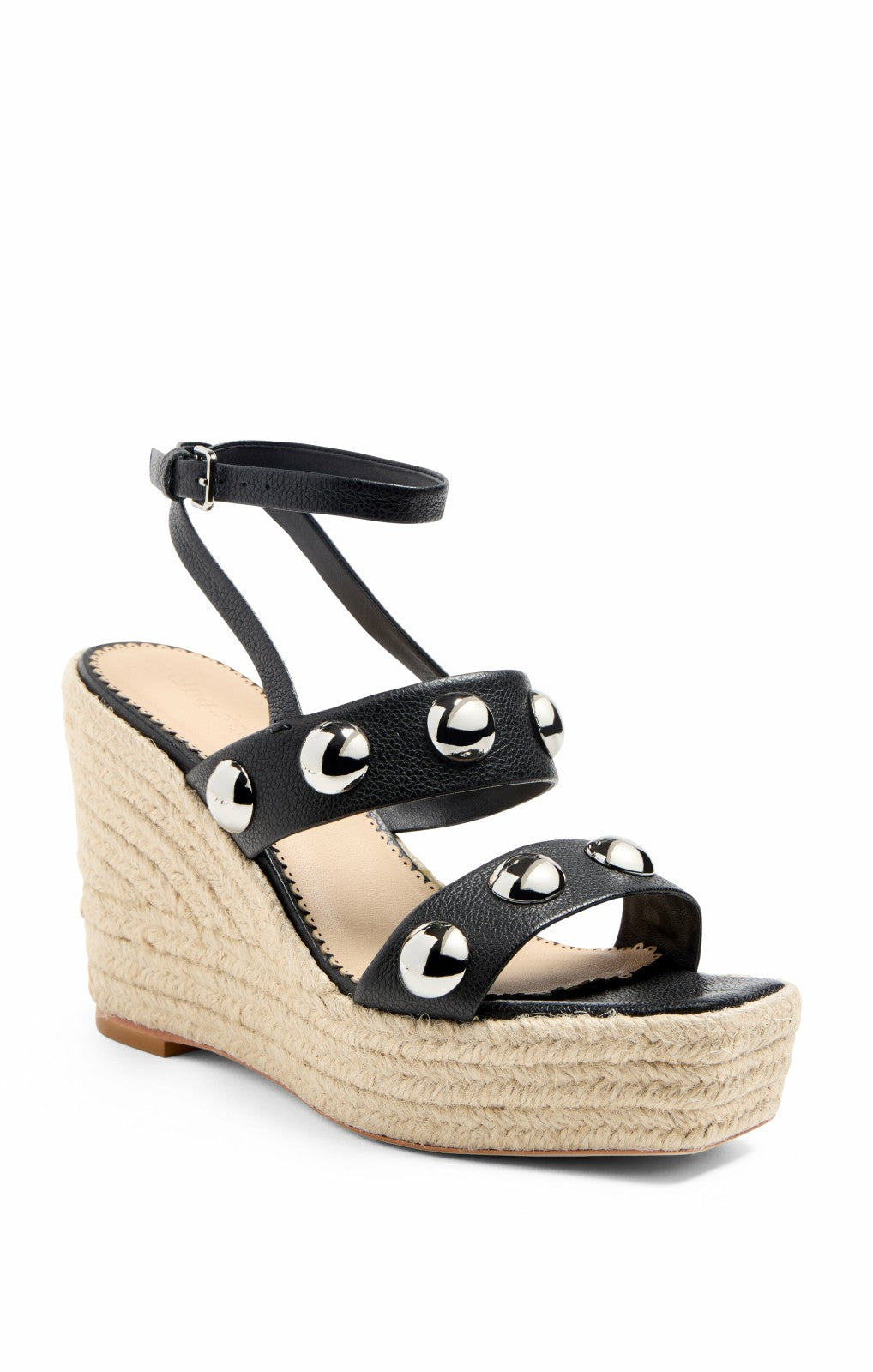 Georgia Studded Wedge Espadrille Black