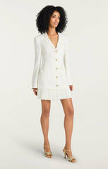 Long Sleeve Regan Dress Ivory