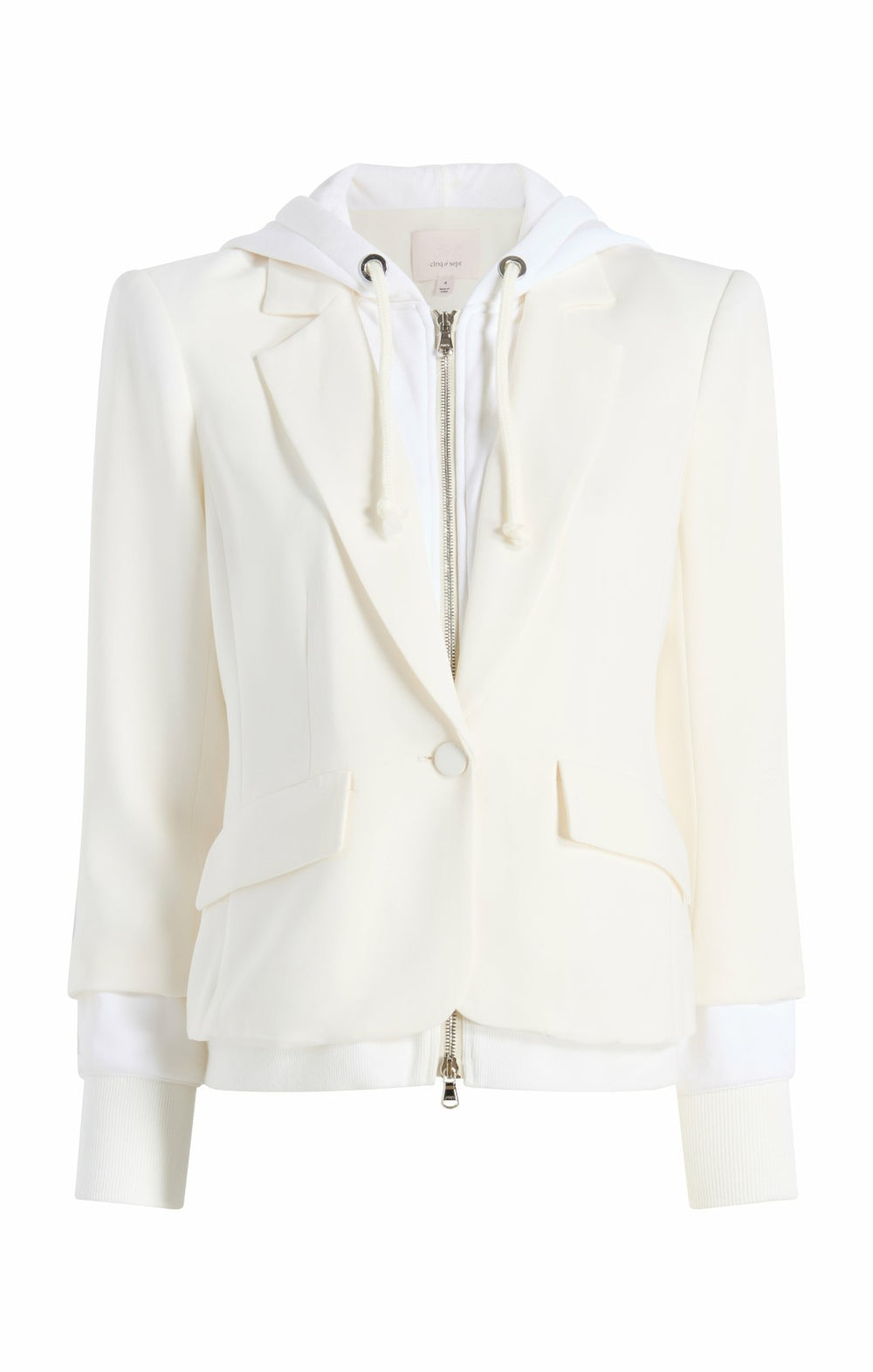 Zip Up Le Petit Khloe Blazer Ivory/Ivory