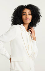 Zip Up Le Petit Khloe Blazer Ivory/Ivory