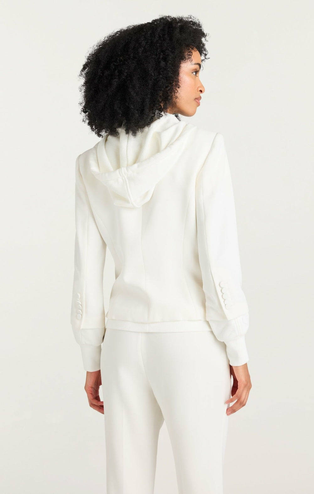 Zip Up Le Petit Khloe Blazer Ivory/Ivory
