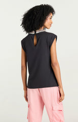 Deco Border Bella Tee Black/Multi