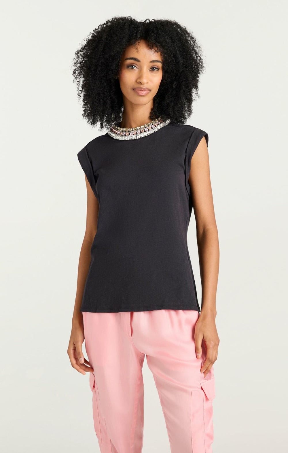 Deco Border Bella Tee Black/Multi
