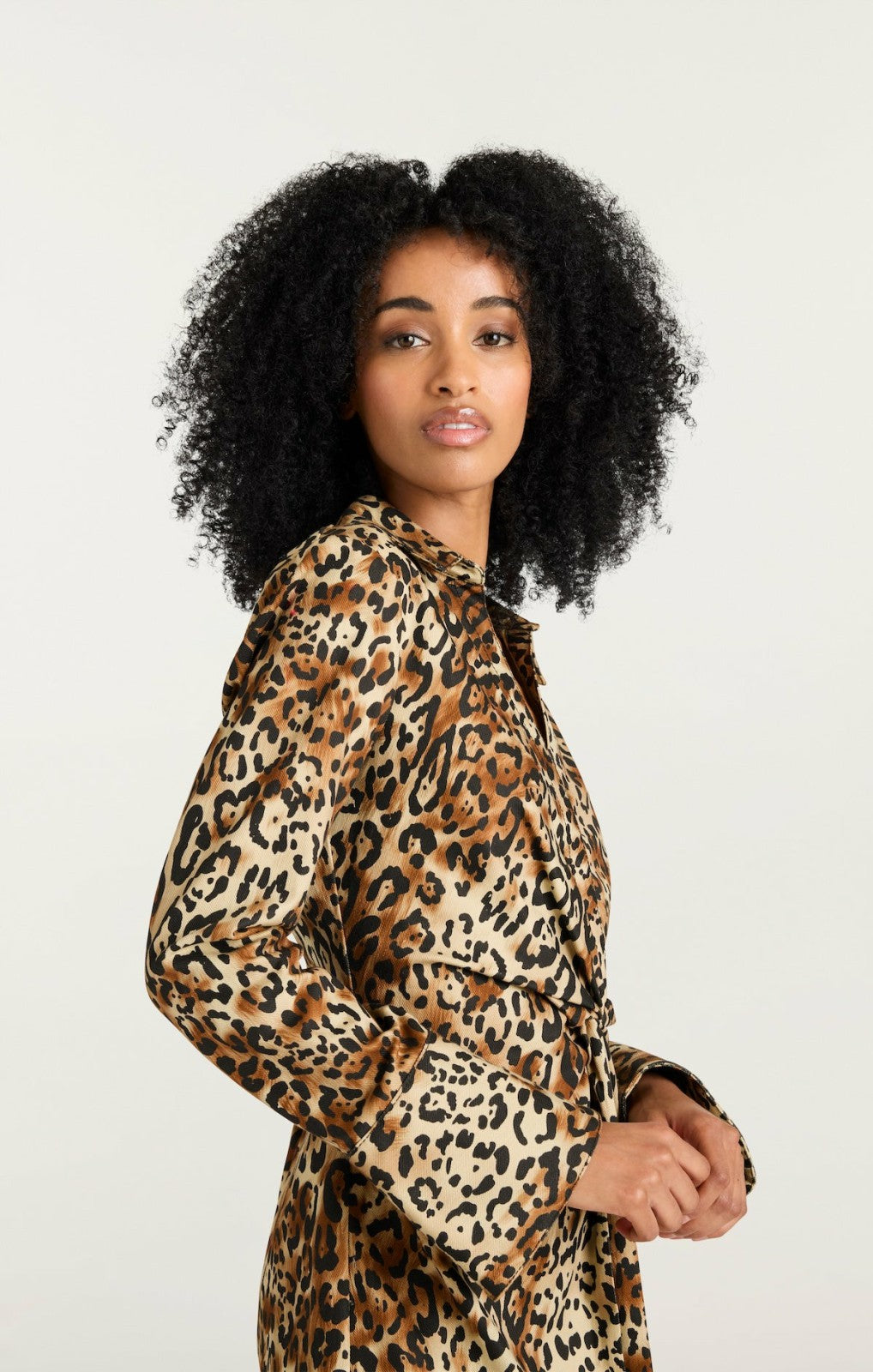 Leopard Denim Mckenna Dress Black/Sahara