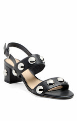 Gemma Studded Block Heel Sandal Black