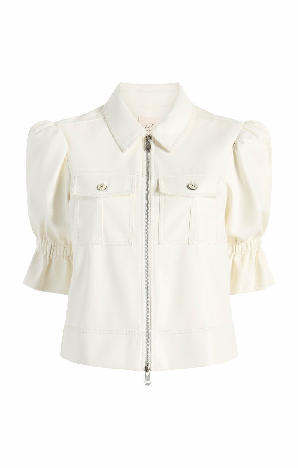 Lite Vegan Leather Holly Jacket Ivory