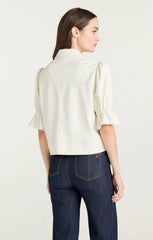 Lite Vegan Leather Holly Jacket Ivory