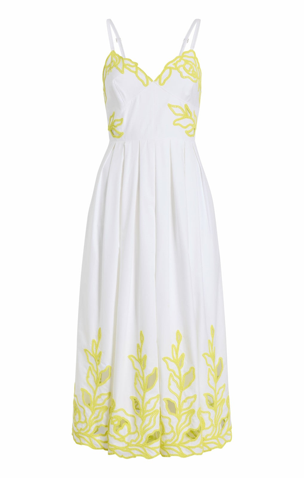Trailing Peonies Maude Dress White/Golden Glow