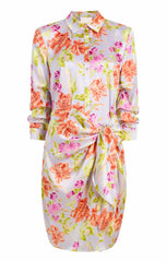 Midnight Tulips Mini Jacey Dress Pale Lavender Multi