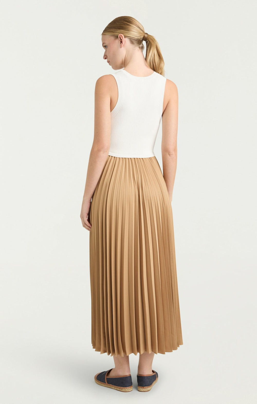 Parma Dress White/Brown Sugar