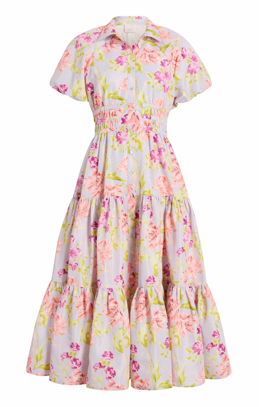 Midnight Tulips Maggio Dress Pale Lavender Multi