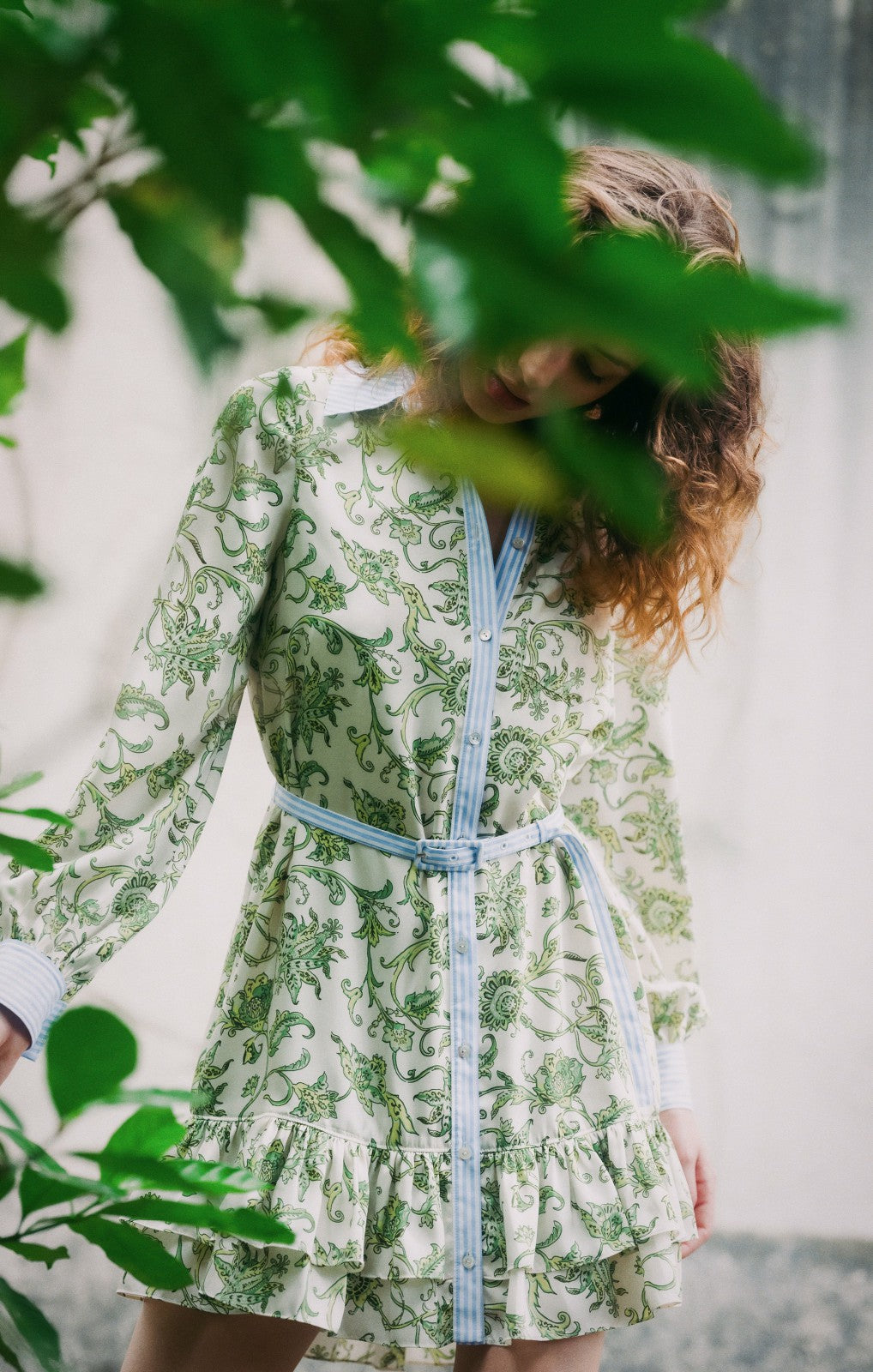 Ivy Paisley Tirza Dress Ivory Multi/Blue Hydrangea