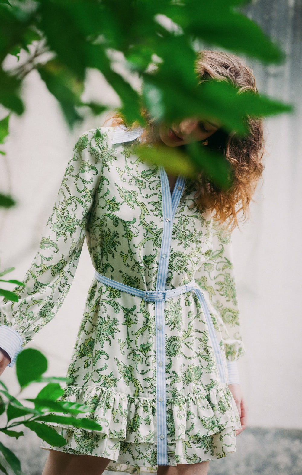 Ivy Paisley Tirza Dress Ivory Multi/Blue Hydrangea