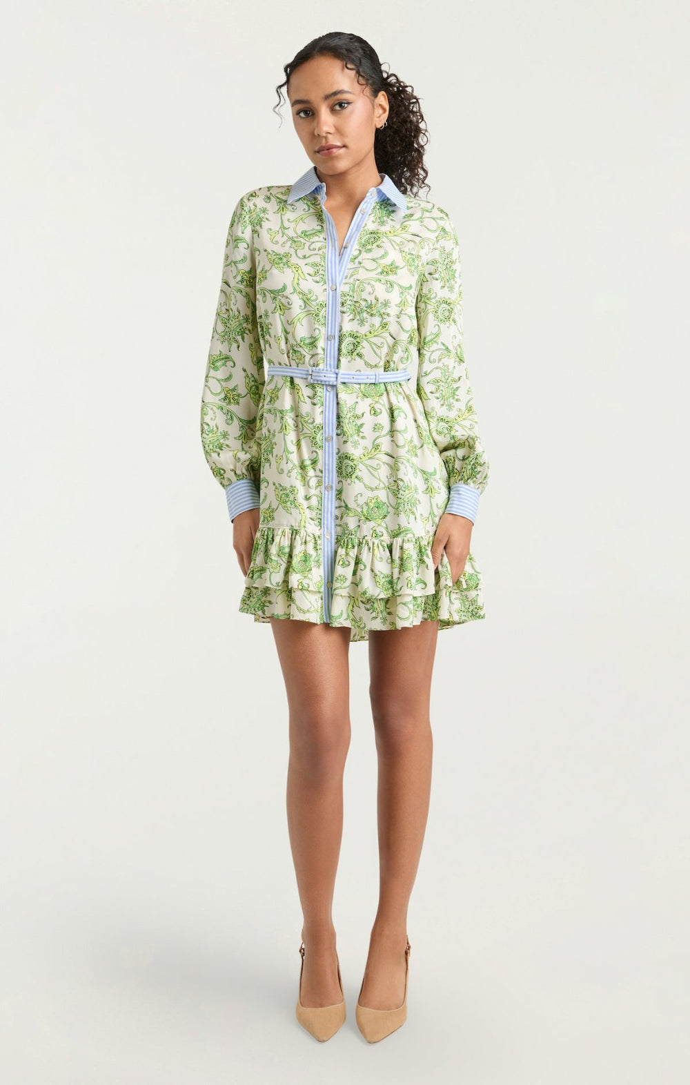 Ivy Paisley Tirza Dress Ivory Multi/Blue Hydrangea