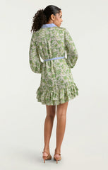Ivy Paisley Tirza Dress Ivory Multi/Blue Hydrangea