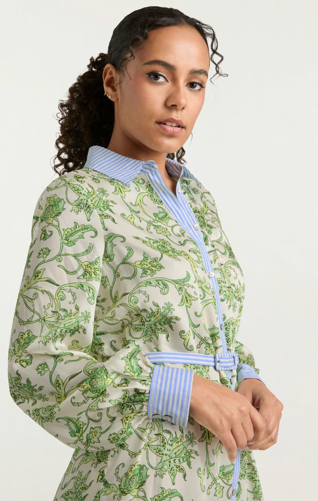 Ivy Paisley Tirza Dress Ivory Multi/Blue Hydrangea