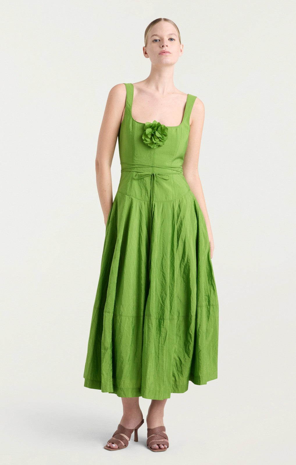 Flower Joisian Dress Salted Lime