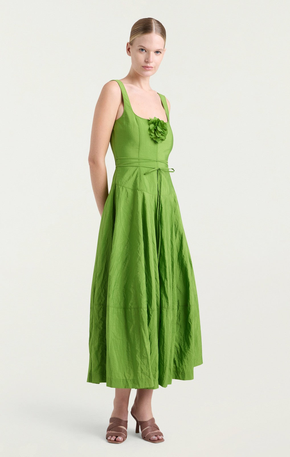 Flower Joisian Dress Salted Lime
