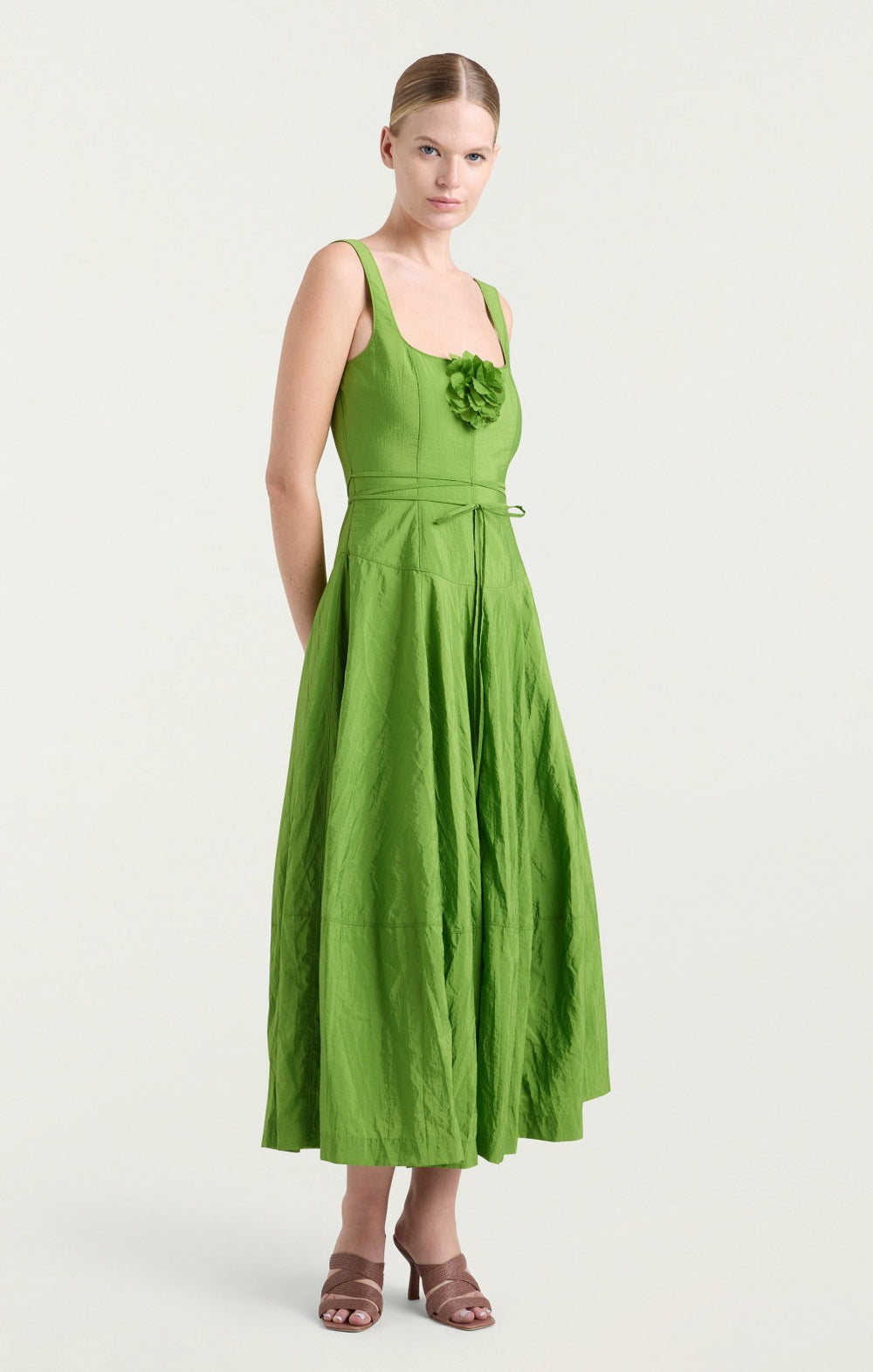 Flower Joisian Dress Salted Lime