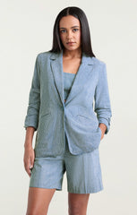Chambray Heatset Kylie Jacket Medium Blue