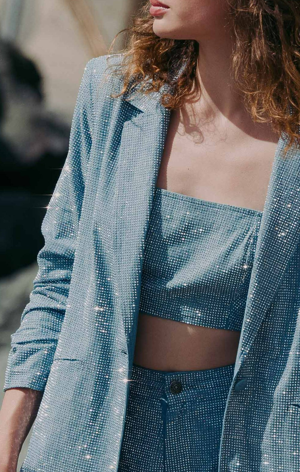 Chambray Heatset Kylie Jacket Medium Blue
