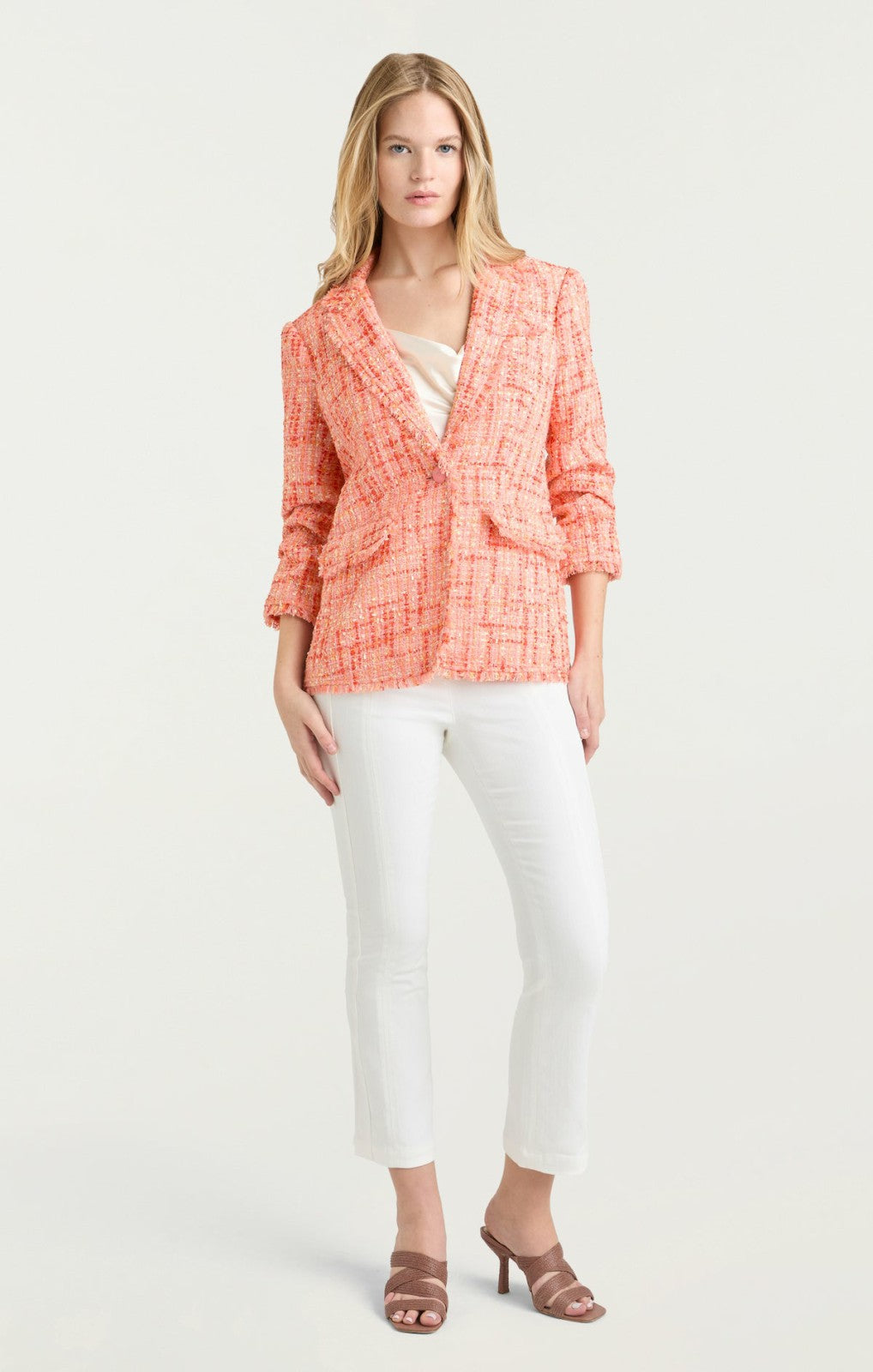 Lucie Boucle Khloe Blazer Pink Poppy Multi