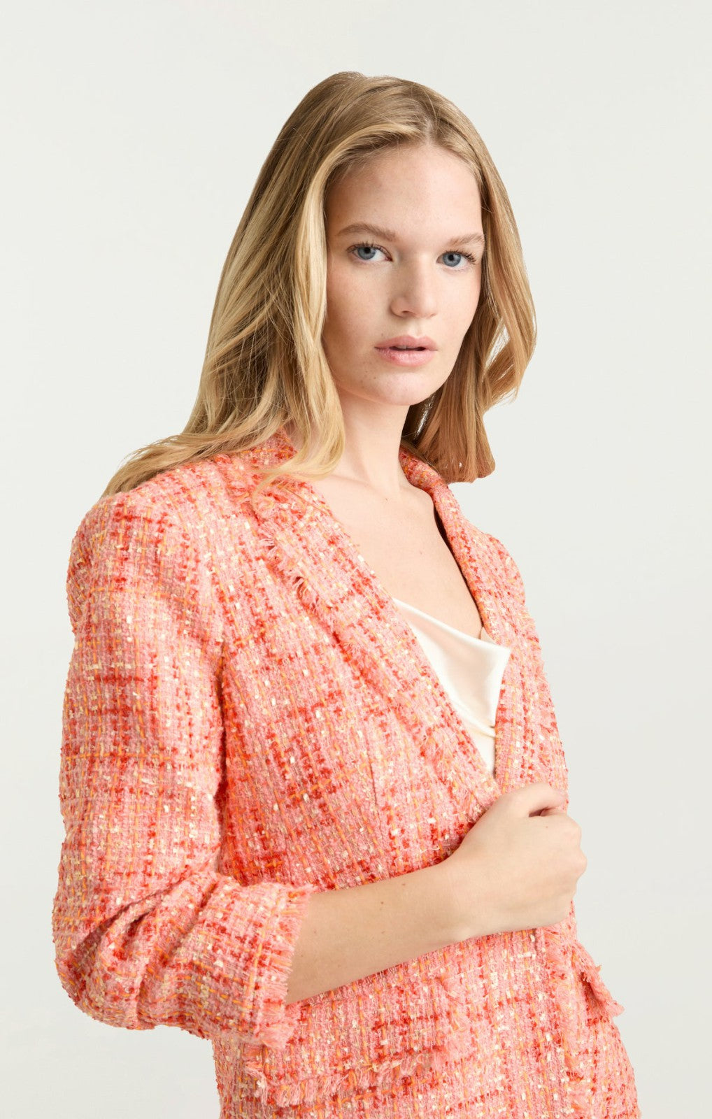 Lucie Boucle Khloe Blazer Pink Poppy Multi
