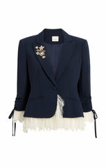Le Petit Roxie Blazer Navy/Ivory