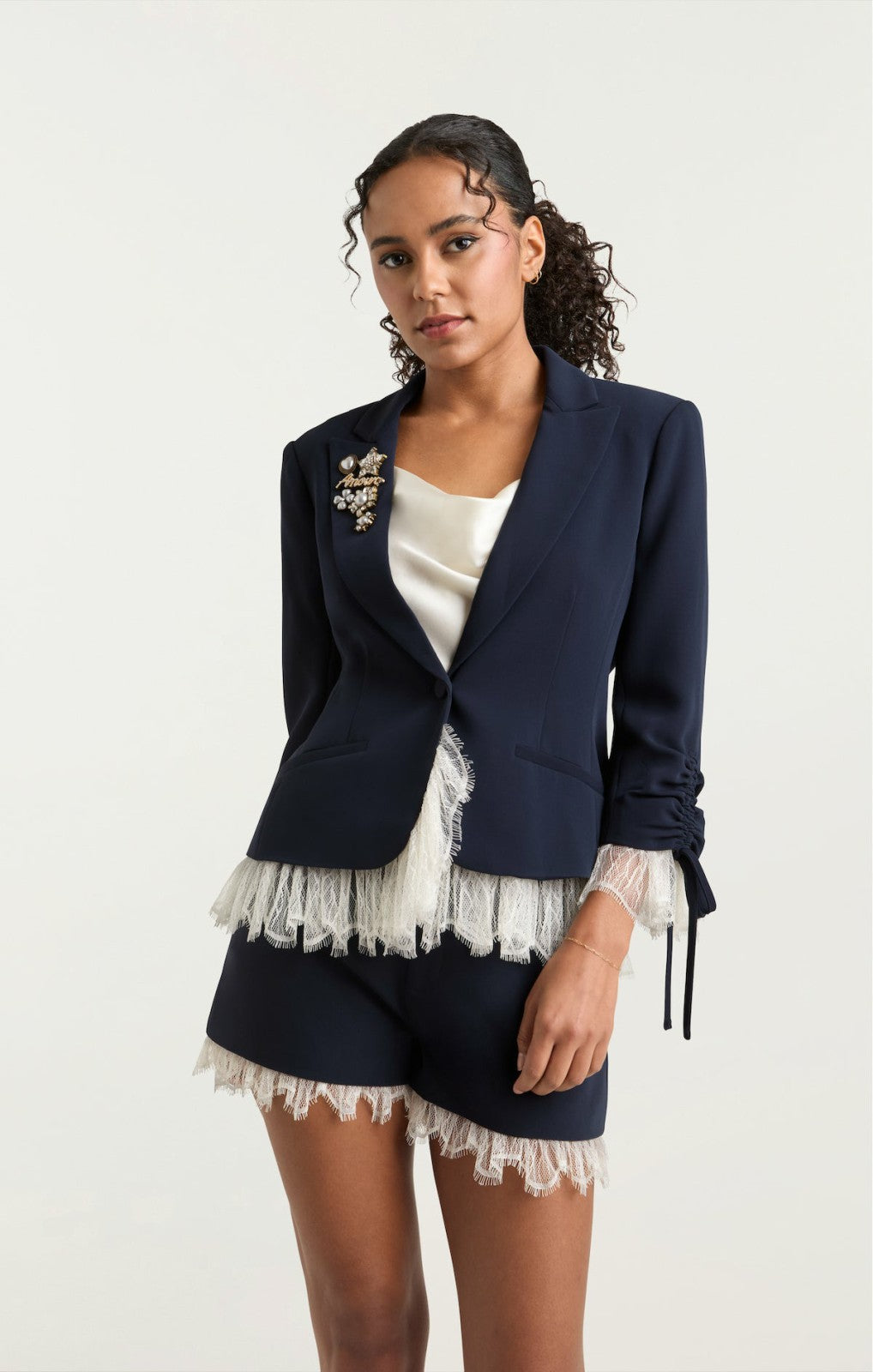 Le Petit Roxie Blazer Navy/Ivory