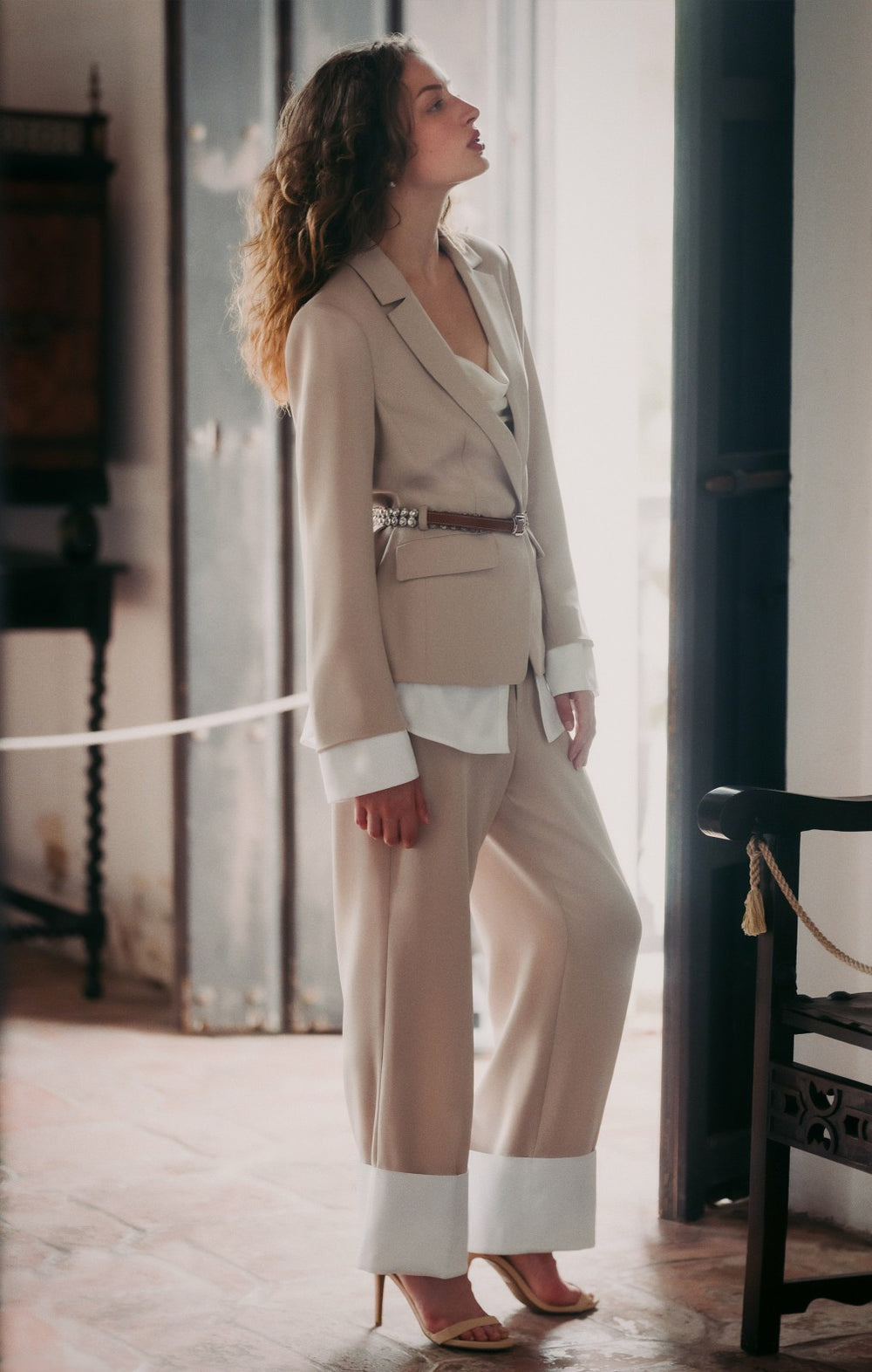 Vittoria Jacket Khaki/White