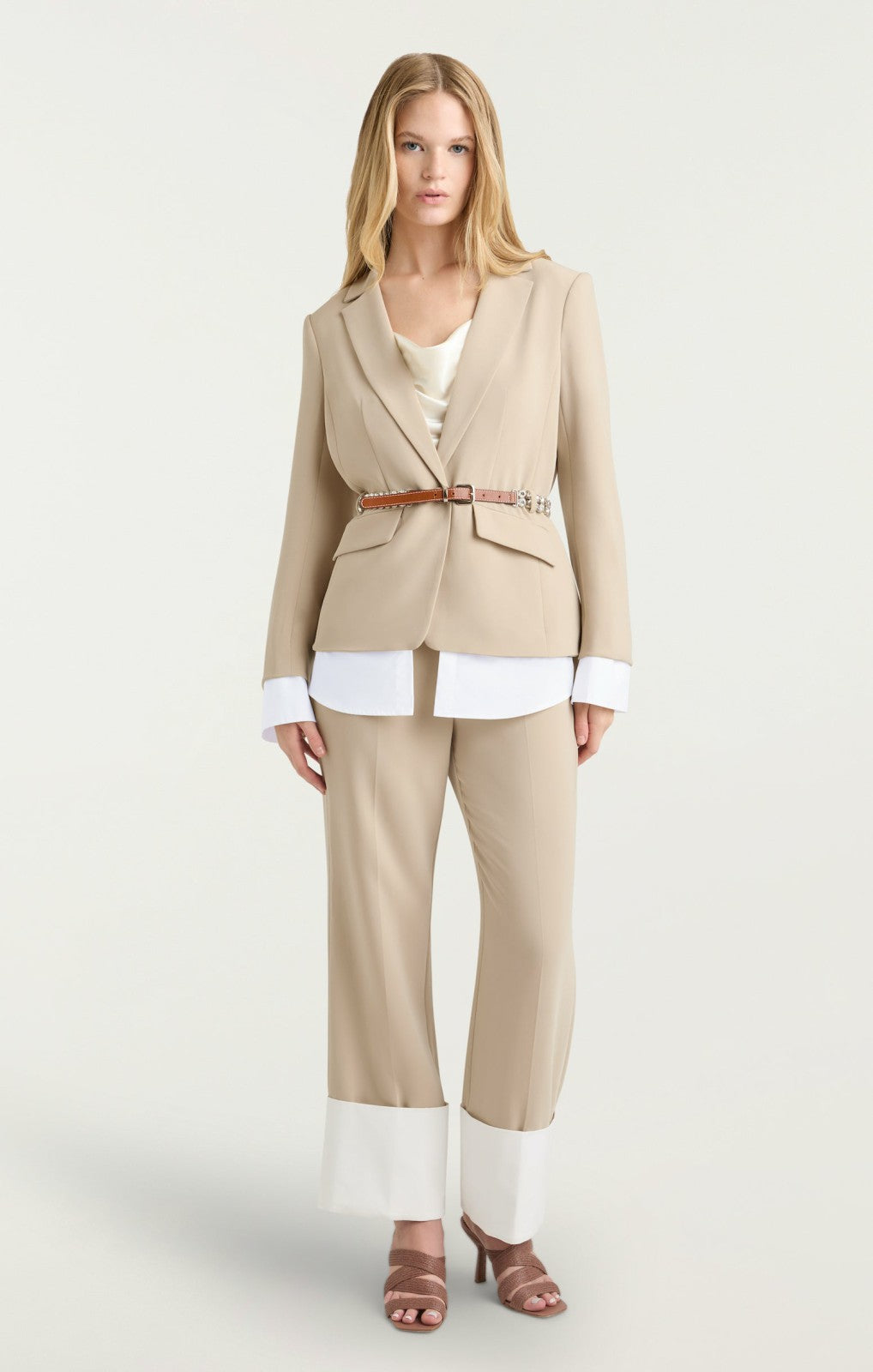 Vittoria Jacket Khaki/White