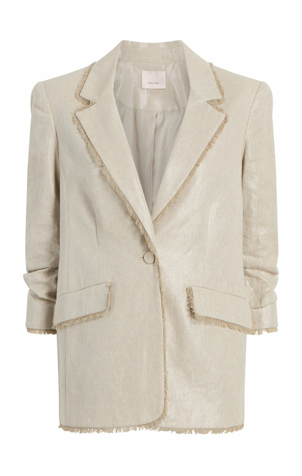 Lurex Linen Kylie Blazer Plaster