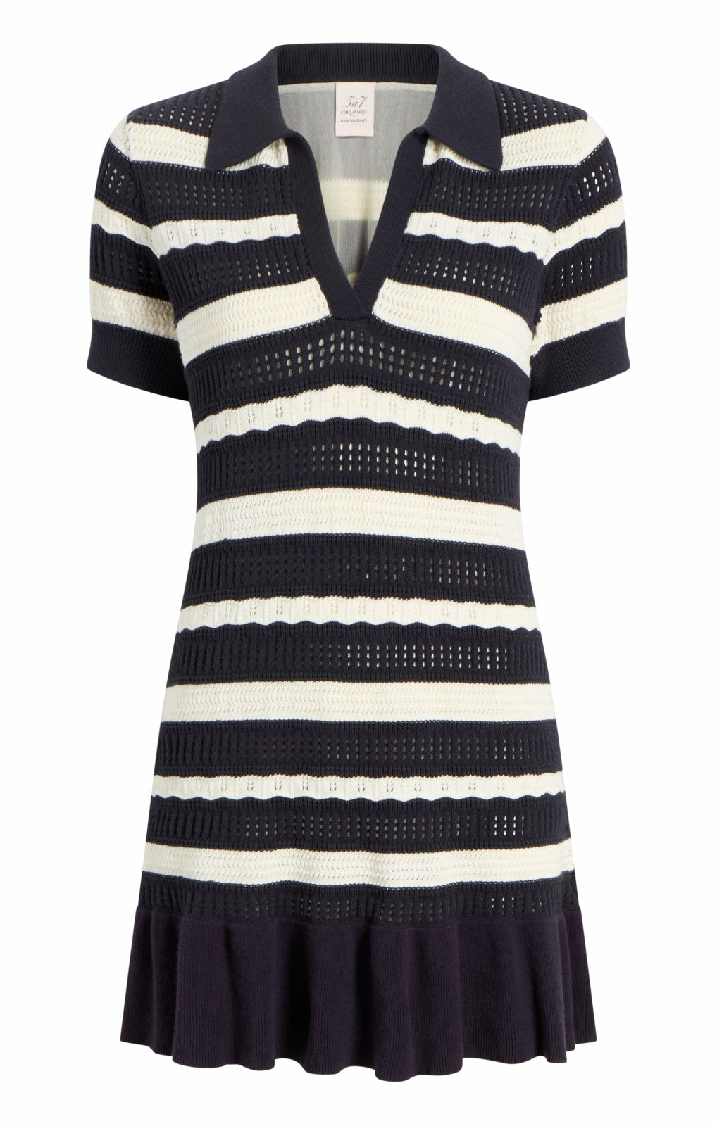 Clementine Knit Polo Dress Navy/Ivory