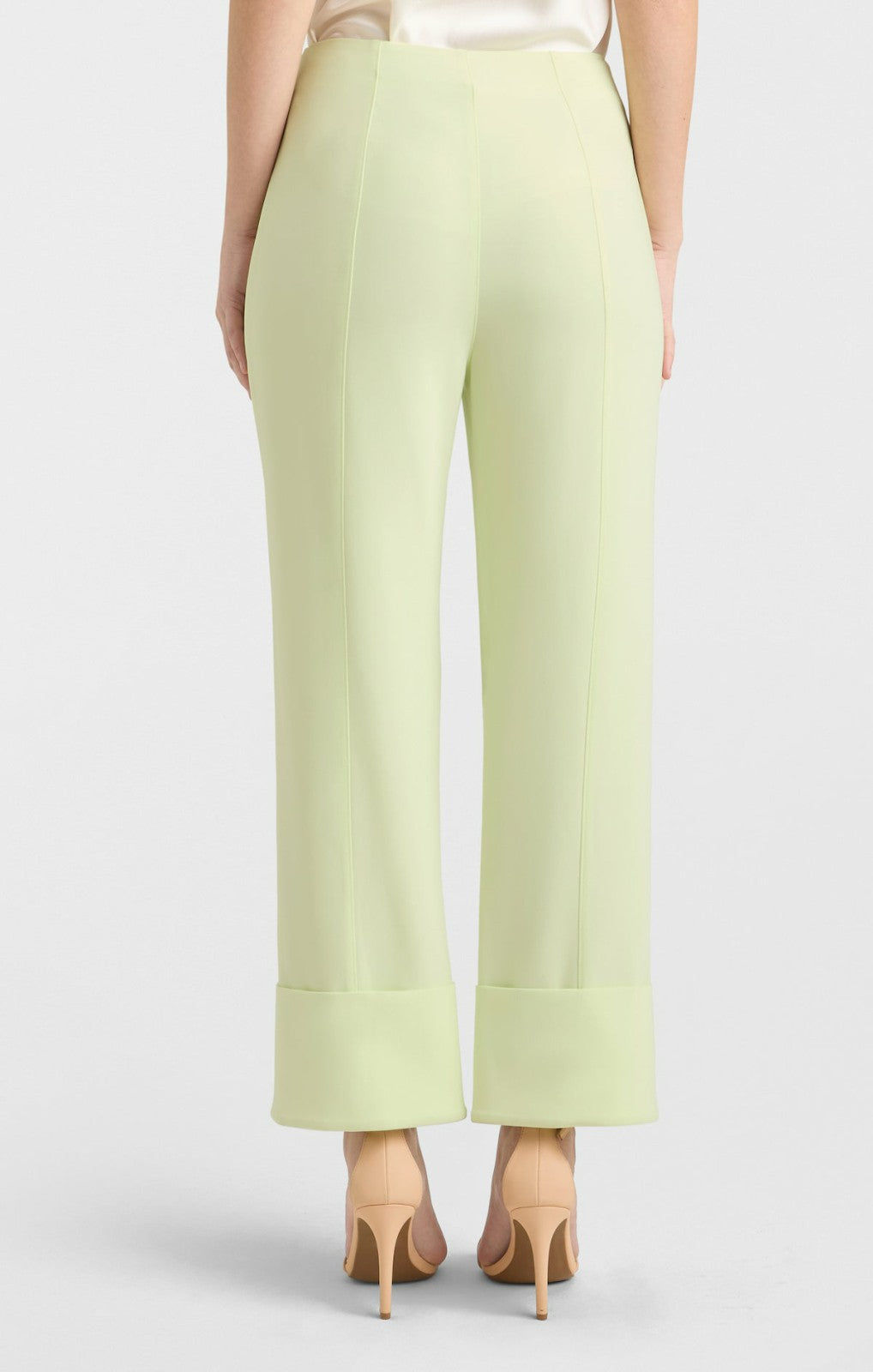 Rhinestone Button Pamela Pant Lime Cream