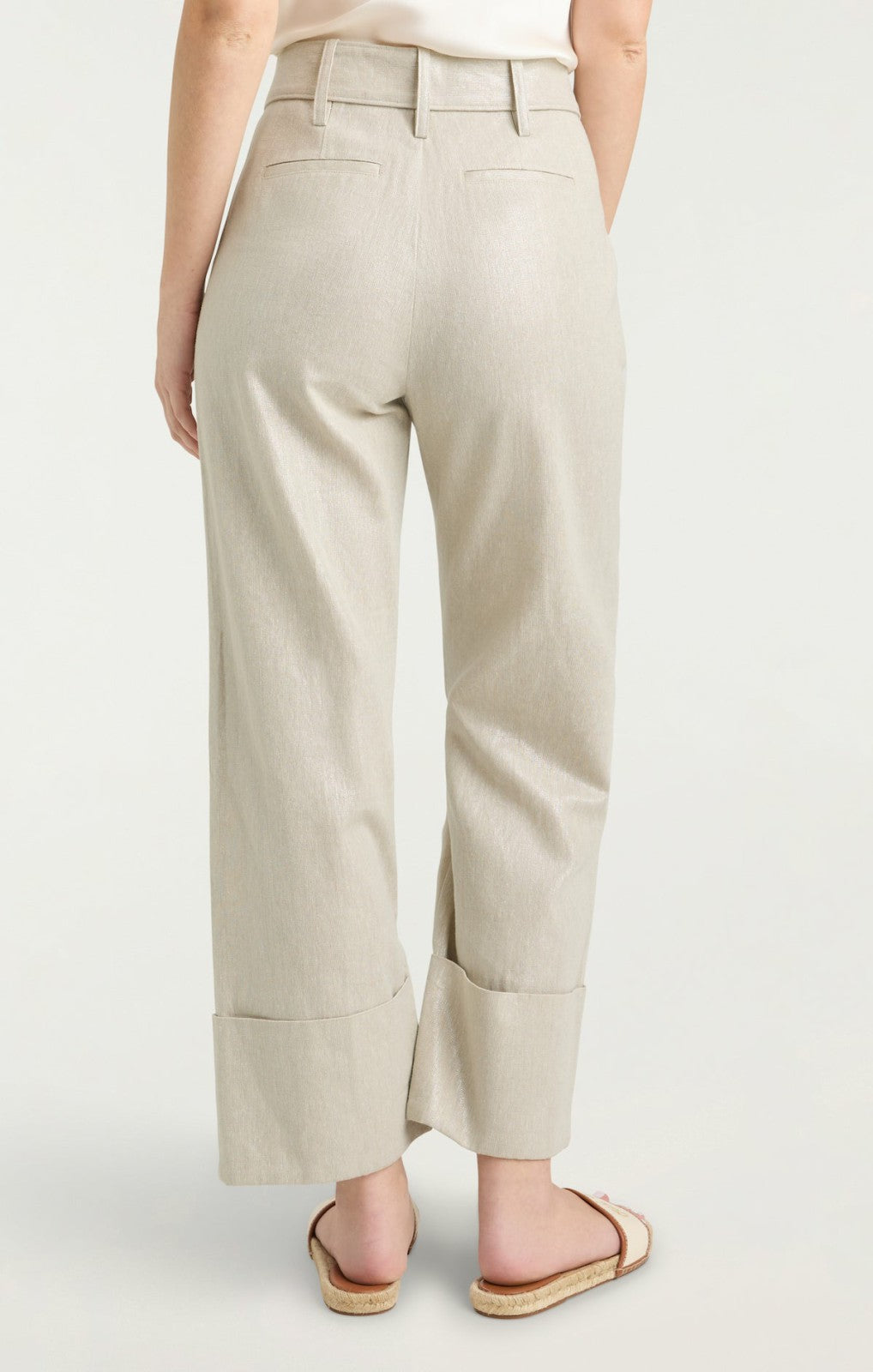 Lurex Linen Vassi Pant Plaster