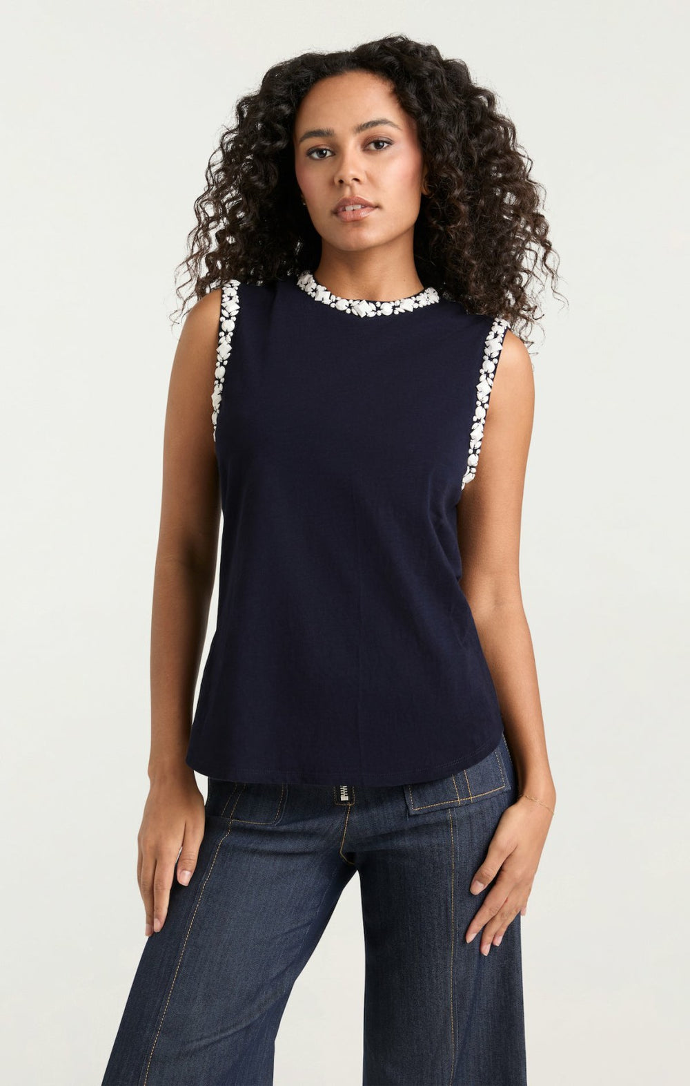 Opaque Stone Blaine Tee Navy/White